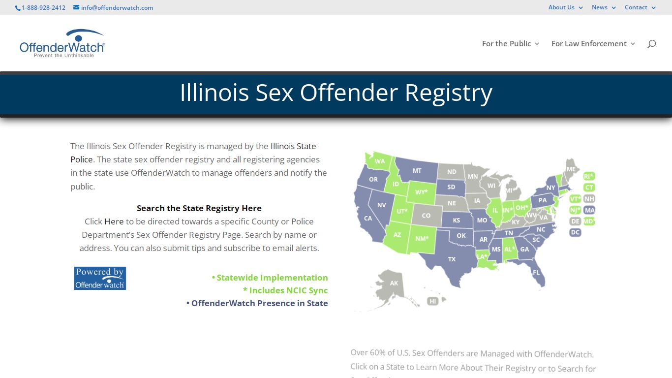 Illinois Sex Offender Registry - Search for Sex Offenders